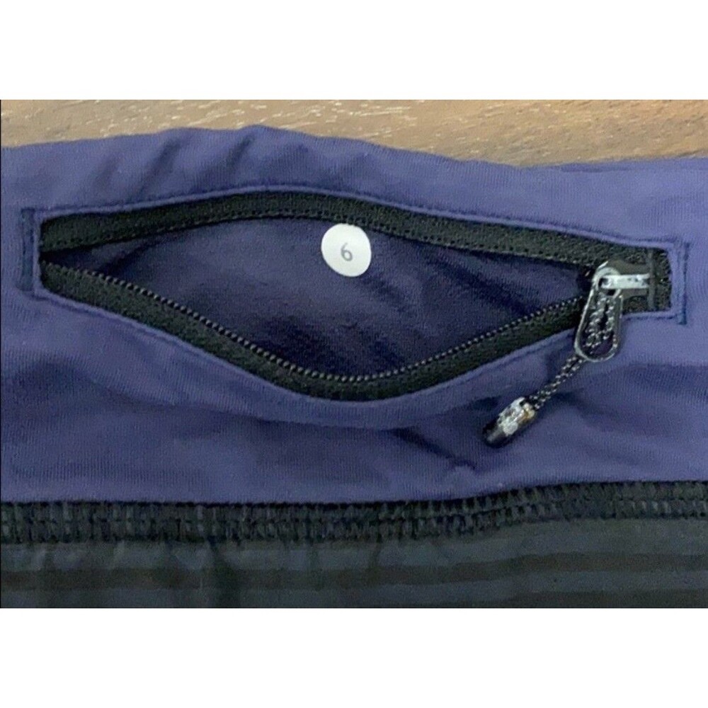 Lululemon Athletica Black & Blue Run Speed Athletic Shorts For Performance - Picture 5 of 9